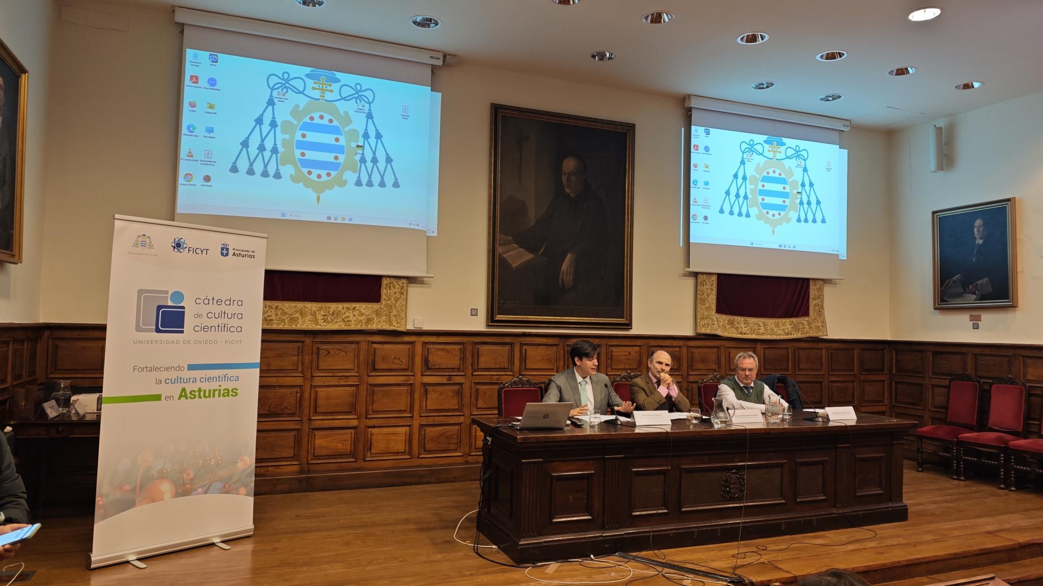 Imagen: Presentación de la Cátedra de Cultura Científica de Asturias