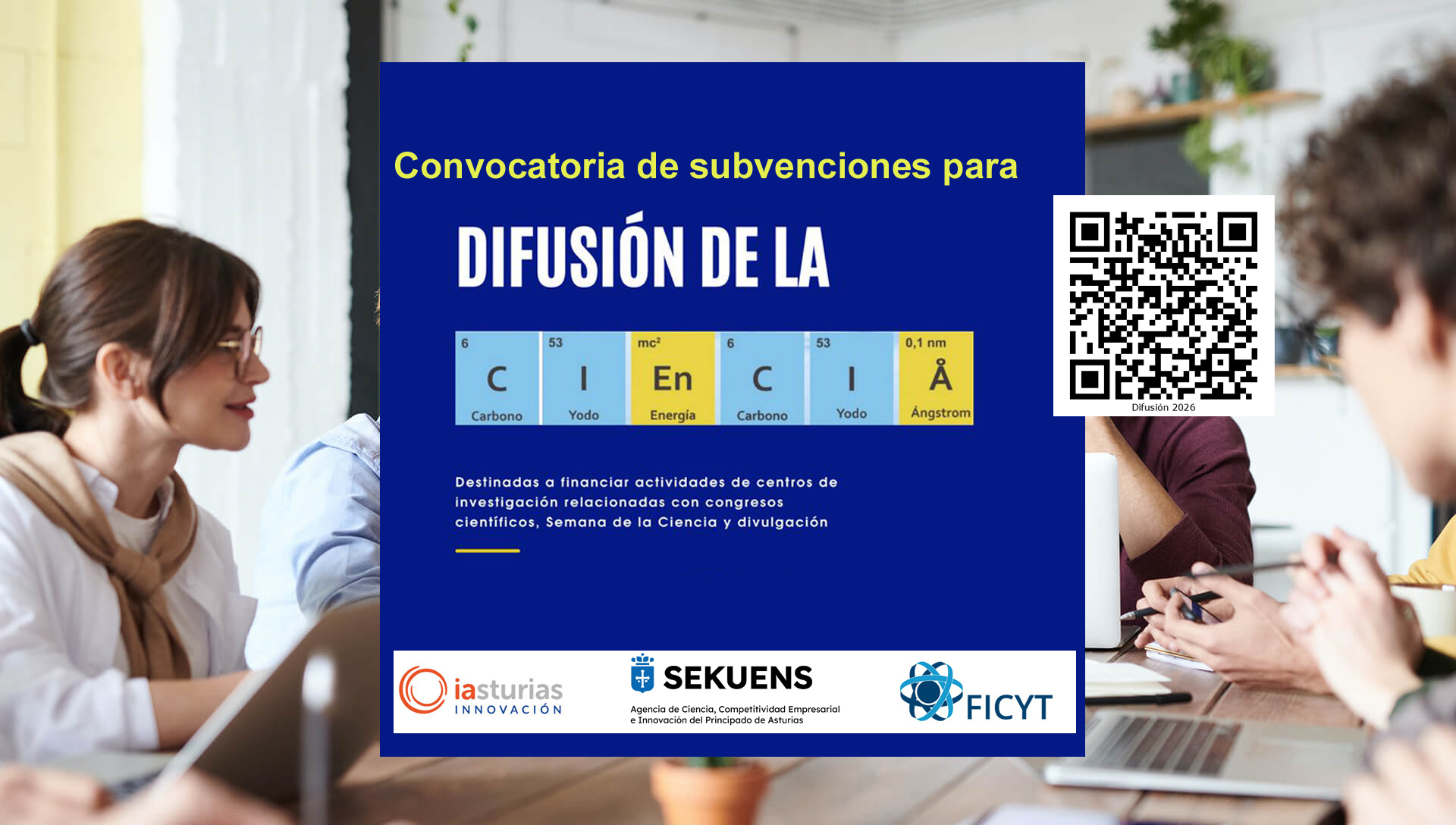 Imagen: Subvenciones para la difusión de la I+D+i en Asturias 2026