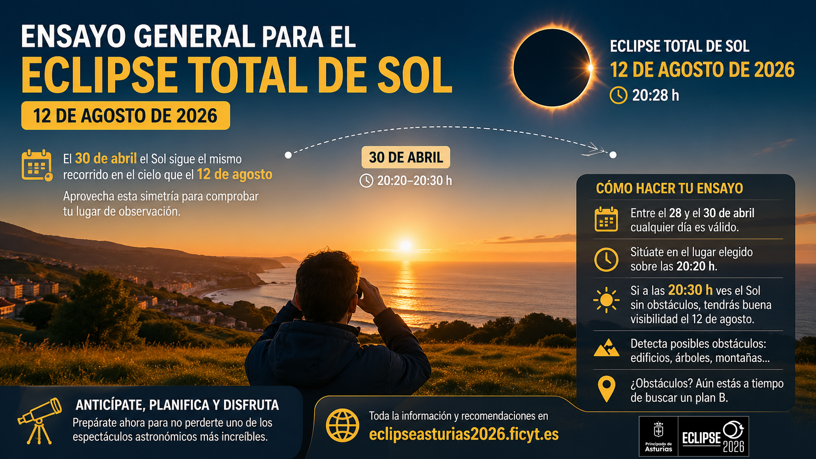 Imagen: Prepara ya tu observación del eclipse de 2026