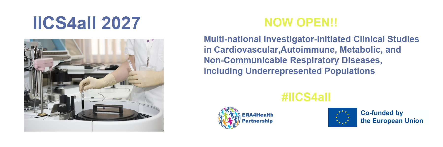 Imagen: ERA4Health abre la convocatoria IICS4all 2027 para financiar estudios clínicos multinacionales sobre enfermedades no transmisibles